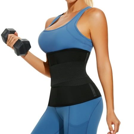 

Eleady Womens Waist Trainer Workout Waist Cincher Trimmer Underbust Corset Tummy Control Hourglass Body Shapewear(Black X-Large)