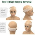 thumbnail image 2 of Fameei 2 Pcs Perruque Élastique Bande de Cheveux / Non Glisser Perruque Bandeau Chapeau Foulard Réglable, 2 of 5