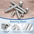 thumbnail image 3 of 50 Pack 4mm x 30mm Dowel Pins Bearing Steel Cylindrical Dowel Pins Shelf Support Peg Pin+/-0.02mm Diameter Tolerance, Silver Tone, 3 of 6