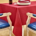thumbnail image 4 of Mebakuk Rectangle Table Cloth Linen Farmhouse Tablecloth Waterproof Anti-Shrink Soft and Wrinkle Resistant Decorative Fabric Table Cover for Kitchen (Oblong 60 x 84 Inch (6-8 Seats), Red), 4 of 6