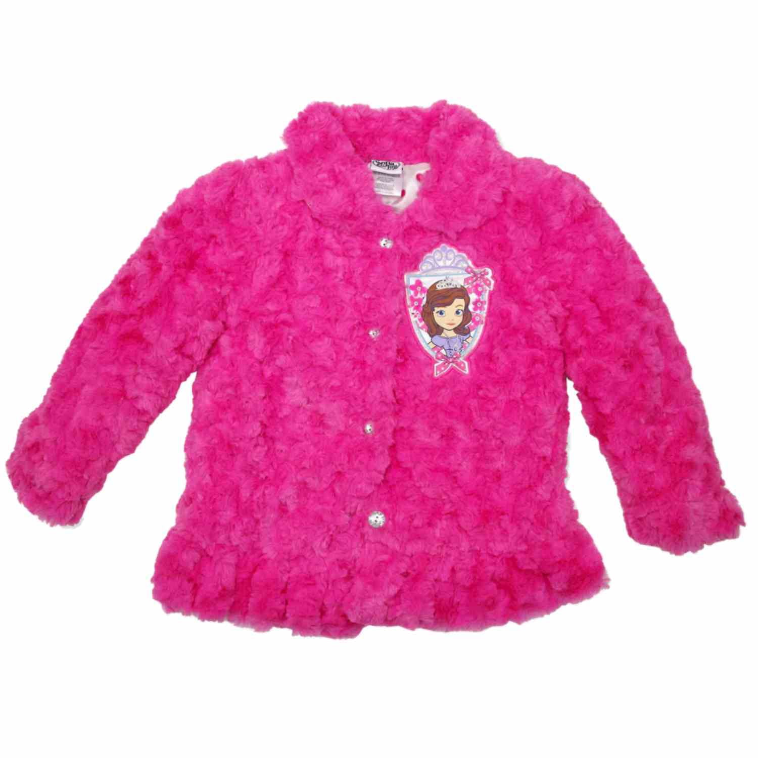 Girl Pink Sofia First Faux Fur Dressy 