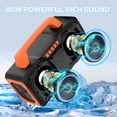 thumbnail image 3 of BUGANI Altavoces Bluetooth, Potente Altavoz Inalámbrico Portátil IPX7 Altavoz Impermeable, Altavoz Exterior con Asa Tiempo de Reproducción 24H, Soporte Micrófono AUX USB Adecuado para Fiesta, Piscina,, 3 of 5