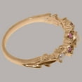 thumbnail image 4 of LBG British Made 9k Rose Gold Cultured Pearl & Ruby Womens Statement Ring - 33 size options - Size 6.75, 4 of 7