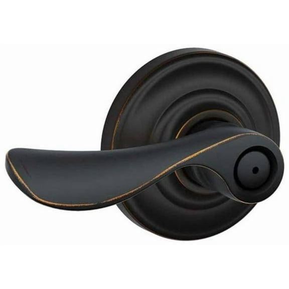 Schlage F40-Chp-And Champagne Privacy Door Lever Set - Bronze