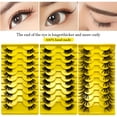 thumbnail image 1 of GROFRY 10 Pairs False Eyelashes Dense Realistic Soft Curly Eyelash Makeup Flexible Wispy 3D Natural Half False Lashes for Ladies,J, 1 of 8