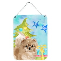 Pomeranian Christmas Wall or Door Hanging Prints