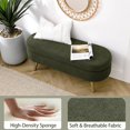 thumbnail image 4 of EHANCIS 43.5" Storage Ottoman Bench, Linen Upholstered End of Bed Bench, Entryway Seating for Bedroom Living Room Window, Holds 300 lbs, Green, 4 of 6