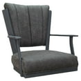 thumbnail image 3 of Swivel Extra Tall Bar Stool 34" (35) Montana - Elk Charcoal Fabric- Gray Metal, 3 of 3