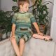 thumbnail image 4 of Fotbe Serene Coastal Blue Sky Pijama Estampada de 2 Piezas para Niños – Ropa de Dormir de Manga Corta Cómoda para Niños y Niñas, Camiseta y Shorts de Algodón-Medium, 4 of 6