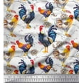 thumbnail image 1 of Soimoi Poly Georgette Fabric Eggs,Nest & Hen Bird Decor Fabric Printed Yard 42 Inch Wide, 1 of 1