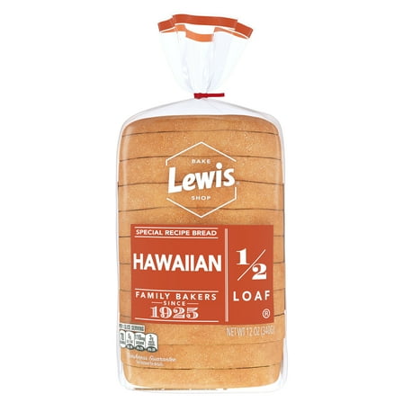 Lewis Bake Shop Hawaiian Half Loaf Bread, 1/2 Loaf, 12 oz