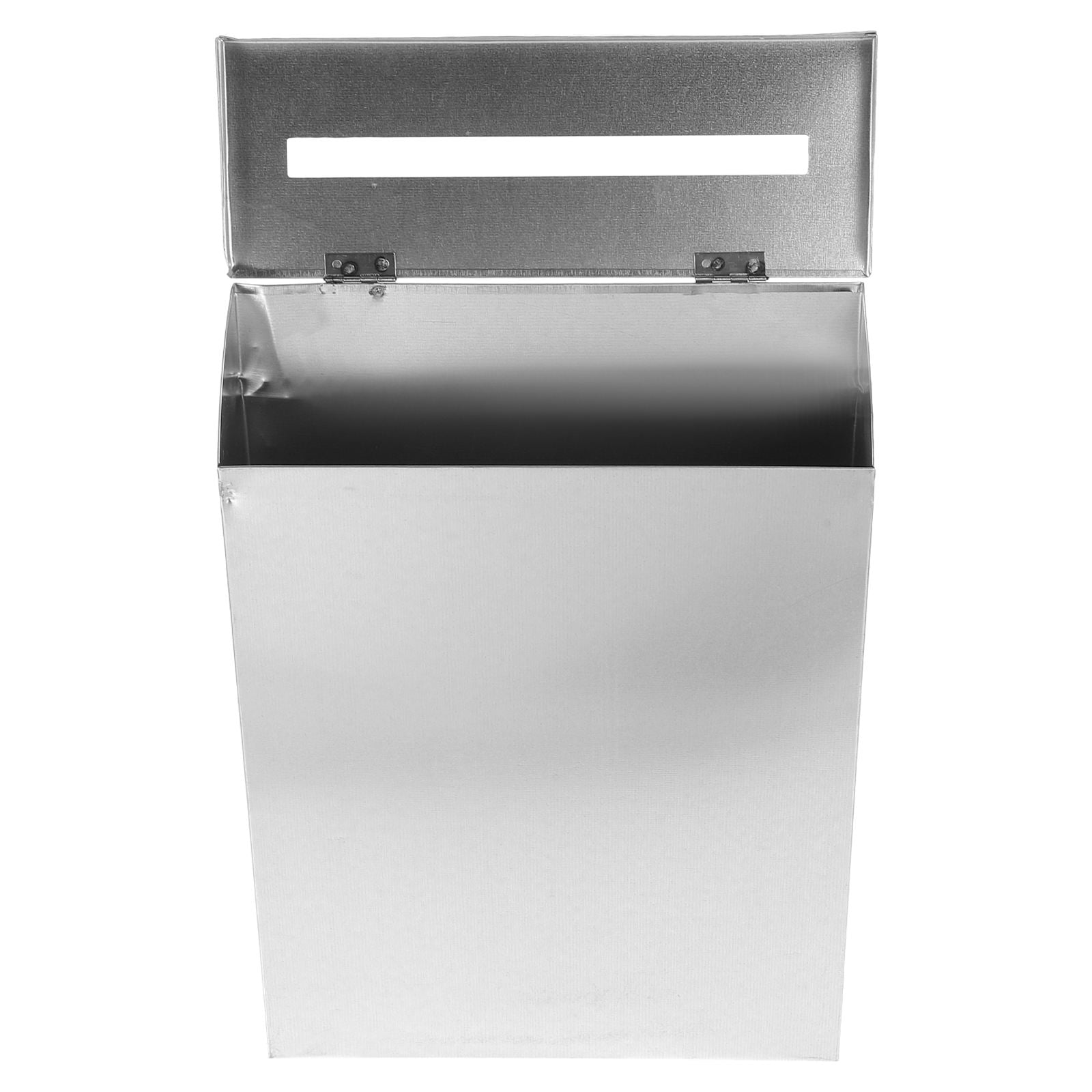FENGGUIQU Outdoor Wall Mounted Mailbox with Rustic Plated Silver Iron Construction