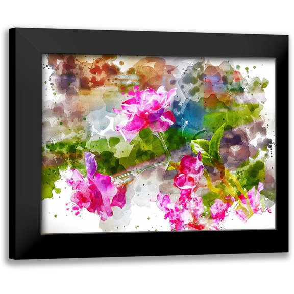 Young, Chamira 14x12 Black Modern Framed Museum Art Print Titled - Floral in Bloom IX