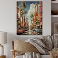 thumbnail image 2 of Designart "Pop Art Miami I" Cityscapes Print on Natural Pine Wood, 2 of 5