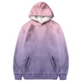 thumbnail image 1 of PMVFHDE Chandail en Molleton pour Fille Tendance Automne et Hiver Couleur Dégradée Col Rond Manches Longues Poche Sport Décontracté Sweat à Capuche D, 2-3 Ans, 1 of 4