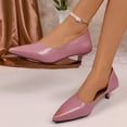 thumbnail image 6 of Samdudou Pumps for Women Closed Toe Pointed Toe Kitten Heel V-Cut Vamp Slip On Dress Shoes Classic Office Wedding Evening Party Footwear, 6 of 9