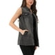 thumbnail image 4 of Chaleco de mezclilla sin mangas para mujer INSPIRE CHIC, con botones, de longitud media, casual, color gris, 4 of 6