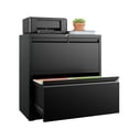 thumbnail image 1 of Silkight 2 Drawer Lateral File Cabinet with Lock, Metal Lateral Filing Cabinet for Home Office, Steel Wide Horizontal Filing Cabinets for Letter/Legal/A4/F4 Hanging Files, 1 of 10