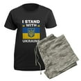 thumbnail image 5 of CafePress - I Stand With Ukraine Women's Dark Pajamas - Women's Short Sleeve Print T-Shirt and Pants Dark Cotton Pajama Set, 5 of 7