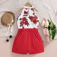 thumbnail image 4 of Fsqjgq Girl Outfits Size 7-8 Trendy Girls Clothes Outfits Toddler Summer Sleeveless Floral Print Tops and Shorts 2PCS Outfits Clothes Set for Children Clothes Baby Girl Outfits Kids Sets Size 10Y, 4 of 6