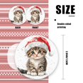 thumbnail image 2 of Christmas Cheerful Kitten Standing Cute - Christmas Ornament Xmas Keepsake Ceramic Ornaments Holiday Decorations for Tree Christmas Gift Ideas 2.95in, 2 of 6