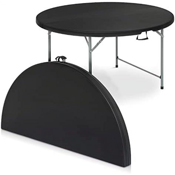 4Ft Folding Table Round Fold In Half Event Table Indoor Outdoor Dining