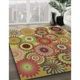 thumbnail image 3 of Ahgly Company Machine Washable Indoor Square Transitional Metallic Gold Area Rugs, 3' Square, 3 of 7