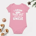 thumbnail image 4 of Drink Til I Pass Out Like My Uncle Baby Bodysuit – Funny Infant One-Piece for Boys Girls, Newborn Gift Outfit Pink-style 18months, 4 of 7