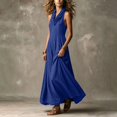 thumbnail image 5 of Asgosdo Women Summer Dresses Halter Sleeveless Solid Color Slim Fit Flowy Trendy Vacation Maxi Dress, 5 of 5