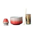 thumbnail image 2 of Juego de Matcha japonés para amantes del té con cuchara de té, tazón de Matcha con pico, Matcha rojo blanco, 2 of 9