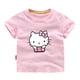thumbnail image 2 of Hello Kitty-Camiseta de algodón con cuello redondo para niña, ropa deportiva informal de manga corta con estampado de dibujos animados para bebé, Top, 2 of 4