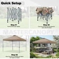 thumbnail image 5 of MASTERCANOPY 6.6' x 6.6' Easy Pop-up Canopy Tent with Vent Outdoor Shade Shelter, Khaki, 5 of 6