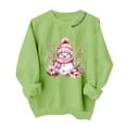 thumbnail image 3 of Ichuanyi Women's Crewneck Long Sleeve Christmas Graphic Sweatshirt Cute Christmas Print Casual Pullover Top, 3 of 5