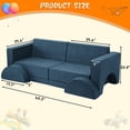 thumbnail image 2 of 10PCS Modular Toddler Couch Sofa Set for Playroom Bedroom, Kids Convertible Sofa Sectional Foam Playset, Grey, 2 of 5