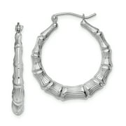 ICE CARATS 925 Sterling Silver Bamboo Round Hoop Earrings Ear Hoops Set Fine Jewelry For Women Gifts For Her