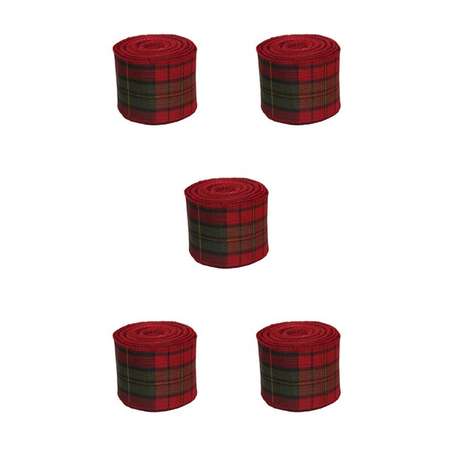 Naiovety Cinta navideña Decoraciones clásicas para el hogar Exquisito lazo para envolver Accesorios decorativos para celebración 7 Ancho 5 cm 7 Ancho 5cm 5Conjunto