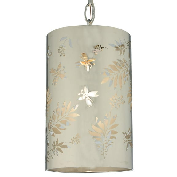 Meyda Lighting 6.25'W Butterflies & Ferns Mini Pendant - 126756
