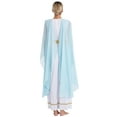 thumbnail image 5 of LiiYii Women's Greek Dress Robe Ancient Grecian Roman Queen Toga Maxi Gown Adult Party Fancy Dress Up Light Blue M, 5 of 6