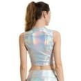 thumbnail image 4 of Baywell Women's Metallic Shining Camisole Club Party Glitter Disco Sparkle Cami Top Laser S-XXL, 4 of 5