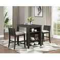 thumbnail image 1 of Topline Home Furnishings Multi-Functional Brown 3pc DIning Set, 1 of 6