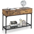 thumbnail image 5 of Costway Mesa de Consola Industrial para Espacios Pequeños, Mesa Larga para Detrás del Sofá, Mesa Estrecha para Entrada o Pasillo con Marco de Metal, Mesa para la Sala de Estar/Comedor/Cocina, 5 of 5