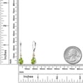 thumbnail image 6 of Gem Stone King 925 Silver and 10K Yellow Gold Green Peridot and Lab Grown Diamond Dangle Earrings for Women | 2.62 Cttw | Gemstone August Birthstone | Pear Shape 9X6MM, 6 of 6