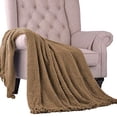 thumbnail image 3 of Home Soft Things Knitted Tweed Throw Couch Cover Blanket, 50 x 60, Amphora, 3 of 5