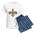 thumbnail image 5 of CafePress - Fleur De Lis Black Gold Women's Light Pajamas - Women's Short Sleeve Print T-Shirt and Pants Light Cotton Pajama Set, 5 of 7