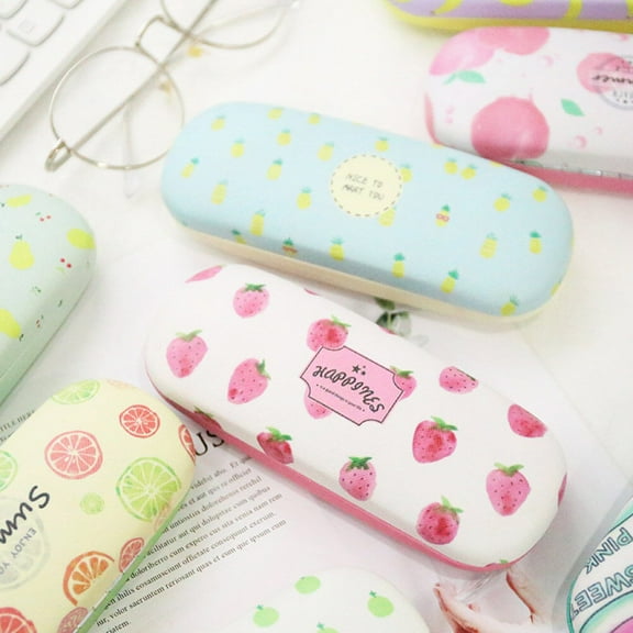 MUSEYA 1Pcs Strawberry Glasses Case Hard Shell Protective Multi Color Gift Back to School
