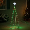 thumbnail image 4 of Northlight LED Lighted Twinkle Outdoor Christmas Cone Tree - 5' - Red and Green Lights, 4 of 8