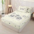 thumbnail image 2 of Homewish Victorian Boho Moth Zipper Queen Comforter Set with Fitted Sheet and 2 Pillowcases for Kids, Cream Moon Leaf Witchy Zipper Bedding Set, Polka Dot Reversible, 4-Piece, 2 of 6