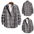 thumbnail image 5 of Plaid Shirts,Flannel Plaid Shirt for Men Regular Fit Button Down Shirts Long Sleeve Casual Button Up Plaid Shirts Tops, 5 of 9