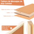 thumbnail image 4 of Tablero de Corcho Tablero de Mensajes Suave Colgante Pared, Tabl&oacute;n de Enmarcado Pizarr&oacute;n Grande de Anuncios Fotos Notice Message Framed Bulletin Board 5 Chinchetas para Oficina E, 4 of 7