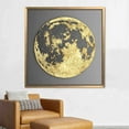 thumbnail image 4 of Gold Moon Canvas Print, 3d Printed Canvas, Canvas Home Decor, Large Canvas, Modern Canvas Art, Minimal Art, Abstract Moon 3D Canvas, Canvas Wall Decor - White Framed, 4 of 5